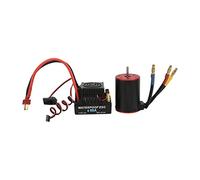 RC 3650 2300KV Brushless Motor Set, Waterproof Brushless Motor with 60A ESC, High Efficiency 850W Motor for 1/10 RC Car Upgrade, Aluminum Heat Sink and Copper Winding