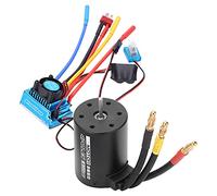 RC 3650 2300KV Waterproof Brushless Motor 80A ESC Combo Set High Performance 4 Pole Motor Efficient Power for 1/10 RC Car Aluminum Alloy Copper Plastic 36mm 50mm 256g