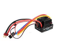 RC 60A Brushless Electronic Speed Controller ESC, Waterproof ESC for 1/8 1/10 Remote Control Car, High Power 6V/5A BEC with Program Card Support, Enhanced Throttle Response for 2 -