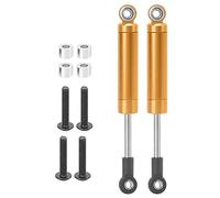 RC 80mm Aluminum Built Spring Shock Absorber SLASH 2WD RC Car Upgraded Durable Flexibility (Gold)