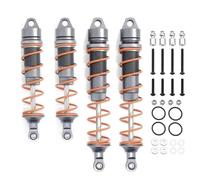 RC Absorbers Models For Arrma 6s For Fire Force For Kraton Infamous Exile 1/7 1/8 110mm 135mm 4 Pcs Metal Oil Shock Absorber Rc Car Upgrade Parts(Dark Grey)