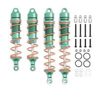 RC Absorbers Models For Arrma 6s For Fire Force For Kraton Infamous Exile 1/7 1/8 110mm 135mm 4 Pcs Metal Oil Shock Absorber Rc Car Upgrade Parts(Green)