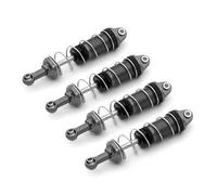 RC Absorbers Models For MJX H16 16207 For WLtoys 144001 144002 124019 124017 For MN128 MN86 MN86KS 4Pieces Metal Shock Absorber Remote Control Car(Dark Grey)
