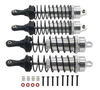 RC Absorbers Parts For Arrma 3s For Mega550 For Senton For Granite For Typhon 1/10 4pcs Set Full Alloy Front Rear Shock Absorbers Accessories(Silver)