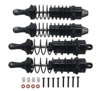 RC Absorbers Parts For Arrma 3s For Mega550 For Senton For Granite For Typhon 1/10 4Piece Set Full Alloy Front And Rear Shock Absorbers(Black)