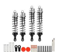 RC Absorbers Parts For Arrma 4s For Outcast For Kraton 1/10 4 Pcs Front Rear Thickened Shock Absorbers Ara330552 Ara330553 Rc Car Parts(Silver)