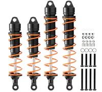 RC Absorbers Parts For ARRMA 6S Fireteam For Kraton 1/7/1/8 4Piece ARA330621/ARA330622 Front And Rear Shock Absorbers Infamous For Outcast RC Car Parts(Black)