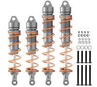 RC Absorbers Parts For Arrma Ara330621 Ara330622 6s Fireteam For Kraton 1/7 1/8 4pcs Front Rear Shock Absorbers Rc Car Parts(Gray)