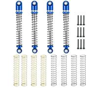 RC Absorbers Parts For Axial For SCX24 Door For Deadbolt C10 For Wrangler For Gladiator For Mustang 1/24 48mm 4pcs Metal Shock Absorbers RC Car Parts(Blue Silver)