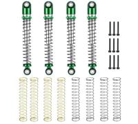 RC Absorbers Parts For Axial For SCX24 Door For Deadbolt C10 For Wrangler For Gladiator For Mustang 1/24 48mm 4pcs Metal Shock Absorbers RC Car Parts(Green Silver)
