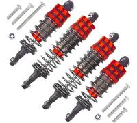 RC Absorbers Parts For Tamiya ORV Frog For Subaru Brat And For Hyper For Go 1/10 Remote Control Oil Shock Absorber Off Road Vehicle Upgrade Replacement Kit(Red)