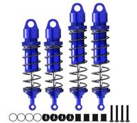 RC Absorbers Parts For Traxxas 9660 9661 Snow Sled 95076-4 1/8 4pcs Alloy Front Rear Shock Absorbers Remote Control Car Off-Road Truck Upgrade Parts(Navy)