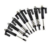 RC Absorbers Parts For Traxxas Infinity For Racer-85076-4 1/7 Aluminum Front And Rear L-Shaped Piggyback Shock Absorbers(Black)
