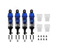 RC Absorbers Parts For WPL C14 C24 For MN D90 D91 MN99 99s 4-Piece Oil Filled Adjustable Metal Shock Absorber With Tower RC Car Upgrade Parts(Blue 2)