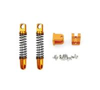 RC Absorbers Parts For WPL D12 RC Car Spare Accessories Metal Front Rear Shock Absorber Damper With Mount Fixed For Seat Upgrades Parts(Yellow,Front)