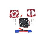 RC Accessories Compatible With ARRMA For GRANITE For SENTON For VORTEKS For KRATON For VENDETTA 3S 1/10 1/8 RC Car Metal Motor Radiator With Cooling Fan(Red)