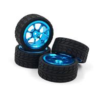 RC Accessories Compatible With HPI For Tamiya For WRC For TT02 XV01 Wheel Hub Tire 1/10 RC Car Upgrade Parts Accessories 65x26MM(Blue)