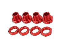 RC Accessories Compatible With HSP 1/8 RC Crawler Car Parts 4PCS RC Wheel Hex Driver 17MM Aluminum Alloy Wheel Hex Coupler Upgrade Accessories Parts Kit(Red)