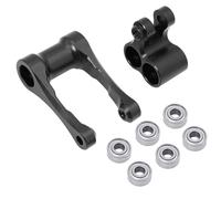 RC Accessories Compatible With LOSI For Promoto For MX 1/4 RC Motorcycle Rear Shock Absorber Steering Arm Steering Servo Mount With Enlarged Bearings(Black)