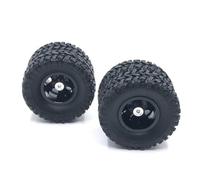 RC Accessories Compatible With MN 1/12 For MN78 For WPL 1/16 B14 C24 For JJRC RC Car Upgrade Parts Metal For Rally Wheel Hub Tires Double Wheels(Black)
