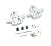 RC Accessories Compatible With MN D90 D91 99 99s For WPL B14 B24 C14 C24 C34 1/12 1/16 RC Car 1 Set Transmission Cover With Gear Metal 370 Upgrade Parts(Silver)