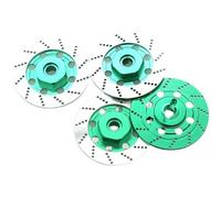 RC Accessories Compatible With Tamiya For TT01 For TT02 For HPI For HSP 94123 For Sakura D4 1/10 RC On Road Car 12mm Wheel Hex Hub Adapter Brake Disc(Green)