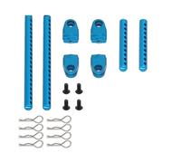 RC Accessories Compatible With Tamiya For TT02 Upgrade Parts Metal Assembled Body Post Mounts Car Shell With R Clips Fixing Column Part 1/10 RC Car(Blue)