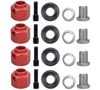RC Accessories Compatible With Traxxas For TRX-4 1/10 RC Car Crawler Accessories 4Pcs/set 12MM Metal Wheel Hex Hub 9mm Thickness(Red)