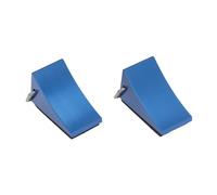 Rc Accessories For 1/10 2pcs RC Scale Car Truck Accessories Metal WHEEL CHOCKS Tire Stop Wedge(Blue)