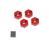 Rc Accessories For ARRMA 3S For SENTON For VORTEKS For Typhon Big For Rock For Granite 1/10 4pcs Metal 14mm Wheel Hex Hub Adapter RC Car Upgrade Parts(Red)