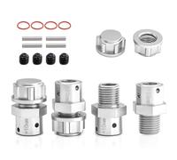 Rc Accessories For Arrma For Kraton For Typhon For Outcast 1/8 4 Pcs 6S Metal 17mm Extended Wheel Hex Hub Adapter +10/13mm Black Blue Red For Silver(Red,10mm)