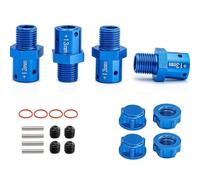 Rc Accessories For Arrma For Kraton For Typhon For Outcast 1/8 4 Pcs 6S Metal 17mm Extended Wheel Hex Hub Adapter +10/13mm Black Blue Red For Silver(Black,13mm)