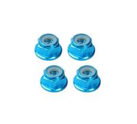 Rc Accessories For Axial For SCX10 90046 For Capra AXI03007 For TRX4 For TRX6 For Redcat Gen8 For MST CFX 1/10 4pcs M4 Wheel Lock Nuts RC Car Parts(Blue)