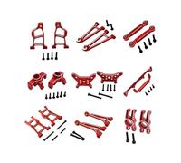 Rc Accessories For MJX 14211 1/14 Metal Modification Kit Set Steering Cup For Swing Arm Pull Rod Shell Support RC Car Upgrade Spare Parts(Red)