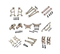 Rc Accessories For MJX 14211 1/14 Metal Modification Kit Set Steering Cup For Swing Arm Pull Rod Shell Support RC Car Upgrade Spare Parts(Champagne)