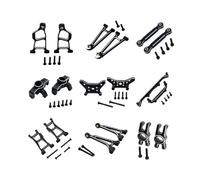 Rc Accessories For MJX 14211 1/14 Metal Modification Kit Set Steering Cup For Swing Arm Pull Rod Shell Support RC Car Upgrade Spare Parts(Black)