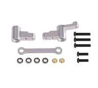 Rc Accessories For MJX For Hyper Go 14301 14302 14303 1/14 Metal Steering Components RC Car Upgraded Parts Accessories(Silver)