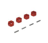 Rc Accessories For SCY 16101 16102 16103 16104 16106 16201 1/16 Metal 12mm Wheel Hex Hub Adapter RC Car Upgrade Parts Accessories(Red)