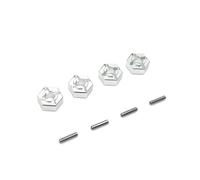 Rc Accessories For SCY 16101 16102 16103 16104 16106 16201 1/16 Metal 12mm Wheel Hex Hub Adapter RC Car Upgrade Parts Accessories(Silver)