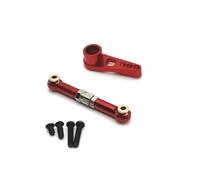 Rc Accessories For SCY 16101 16102 16103 16104 16201 1/16 Metal 25T Servo Arm Horn Steering Link Rod RC Car Upgrade Parts Accessories(Red)