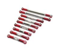 Rc Accessories For Wltoys 12429 1/12 Metal Front Rear Tie Rod Linkage Servo Link Steering Set RC Car Upgrades Parts Accessories(Red)
