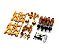 Rc Accessories For Wltoys 144001 1:14 Metal Steering For Swing Arm Base C Rear Hub For Seat Shock Absorber RC Car Upgrade Parts(YELLOW)