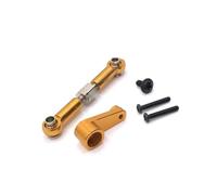 Rc Accessories For Wltoys 144001 144002 144010 124007 124016 124017 124018 124019 Metal Steering Servo Arm Horn Link Rod RC Car Upgrade Parts(Yellow)