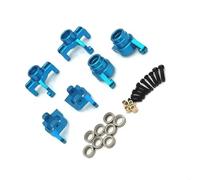 Rc Accessories For Wltoys 144016 144018 1/14 Metal Steering Cup Block Hub Carrier Rear Kit RC Car Upgrade Parts Accessorie(Blue)