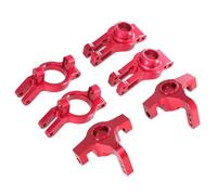 Rc Accessories For WLtoys For 104009 1/10 12401 12402-A 12403 12404 12409 1/12 Metal Upgrade Refit C Block Steering Cup Rear Cup 3 Piece Set(Red)