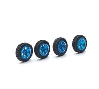 Rc Accessories For WLtoys K969 K979 K989 K999 P929 P939 For MINI-Q For MINI-Z 1/28 Metal Drift Wheels Hub Soft Tire Skin RC Car Upgrade Parts(SKY BLUE)