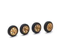 Rc Accessories For WLtoys K969 K979 K989 K999 P929 P939 For MINI-Q For MINI-Z 1/28 Metal Drift Wheels Hub Soft Tire Skin RC Car Upgrade Parts(Yellow)