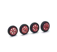 Rc Accessories For WLtoys K969 K979 K989 K999 P929 P939 For MINI-Q For MINI-Z 1/28 Metal Drift Wheels Hub Soft Tire Skin RC Car Upgrade Parts(Red)
