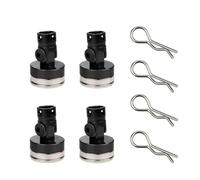 Rc Accessories Parts For Axial For SCX10 For Traxxas For TRX4 D90 For HSP For Redcat 1/10 4pcs Body Posts Magnet Invisible Fixed Mount With Clip Drift RC Car(Black)