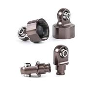 Rc Accessories Parts For Hpi For Rovan For Km Mcd Gtb For Racing For Baja 5b 5t 5sc 1/5 RC Car Upgrades Parts CNC 8mm Upper Or Lower Shock Rod Ball Head Buckle(Titanium,1set)